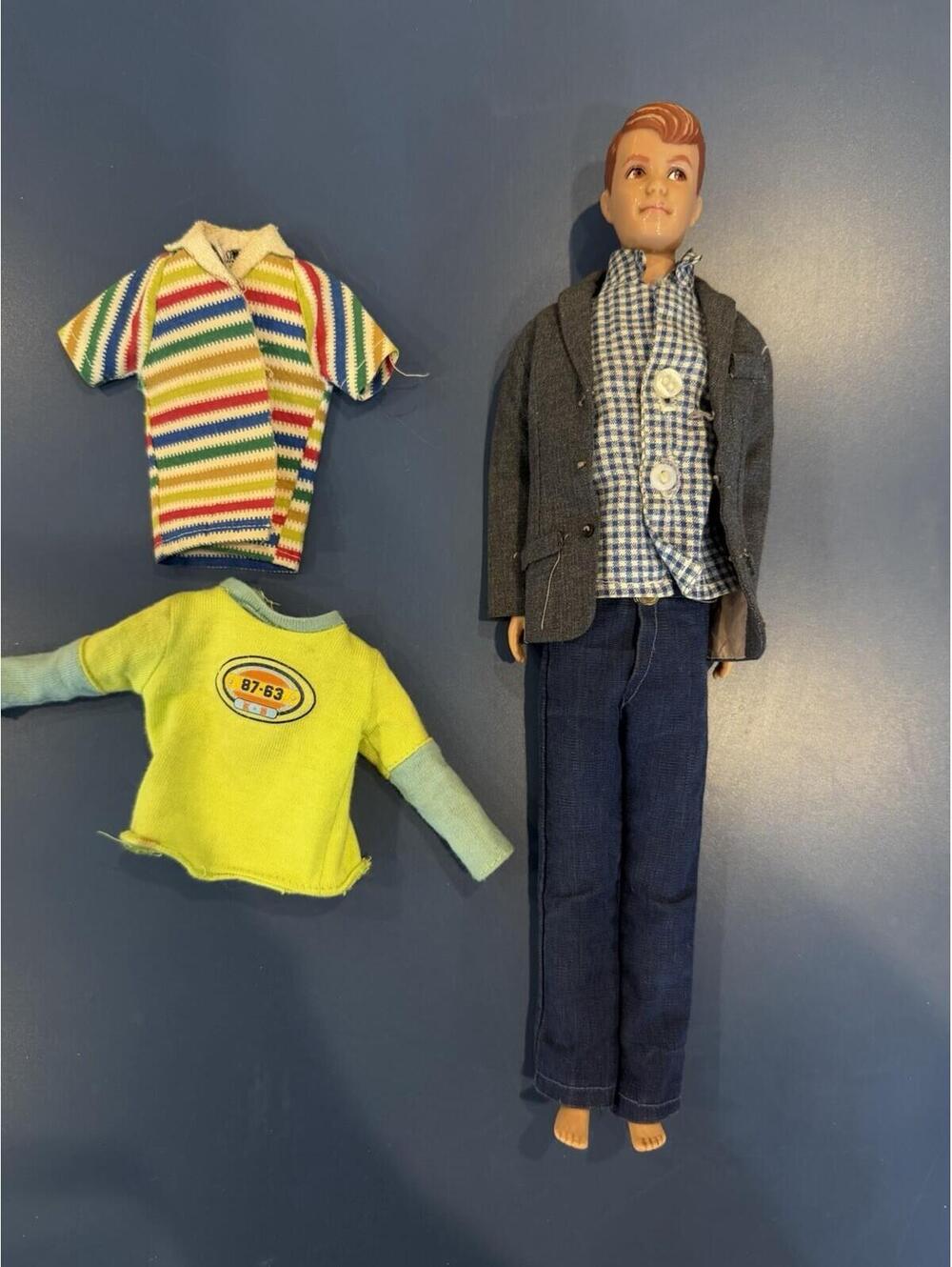 Vintage 1960S Mattel Allen Doll Ken’s Friend With Outfits